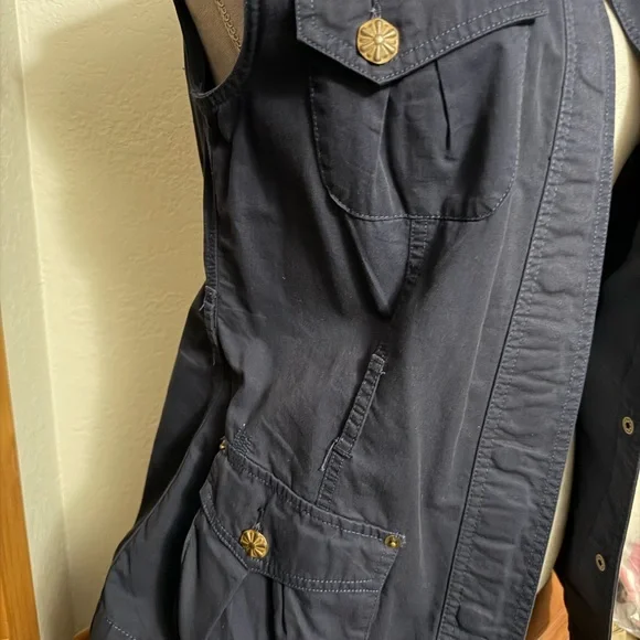 Double D Ranch Navy Embroidered Utility Vest - Picture 3 of 5